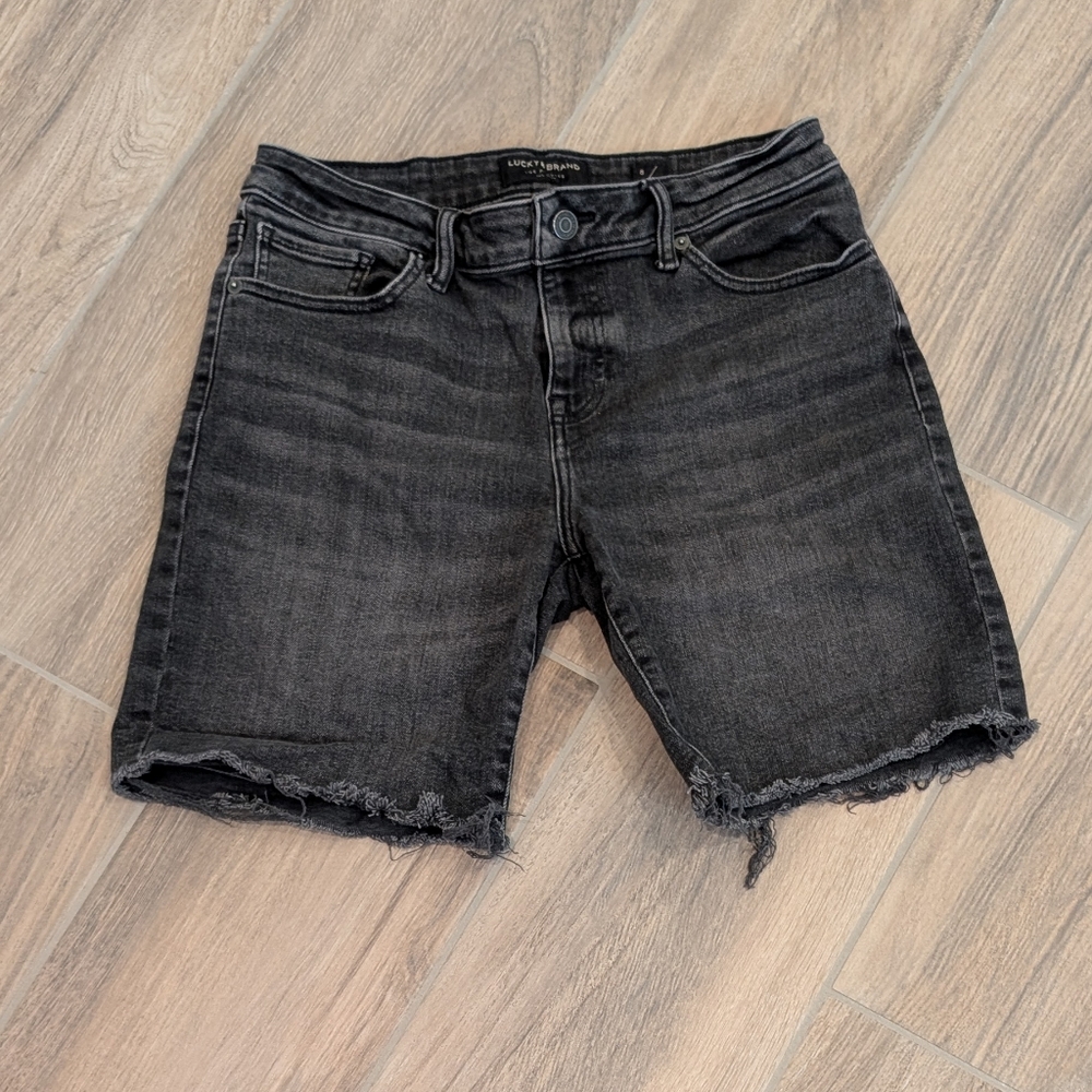 Lucky Brand Black Denim Bermuda Shorts